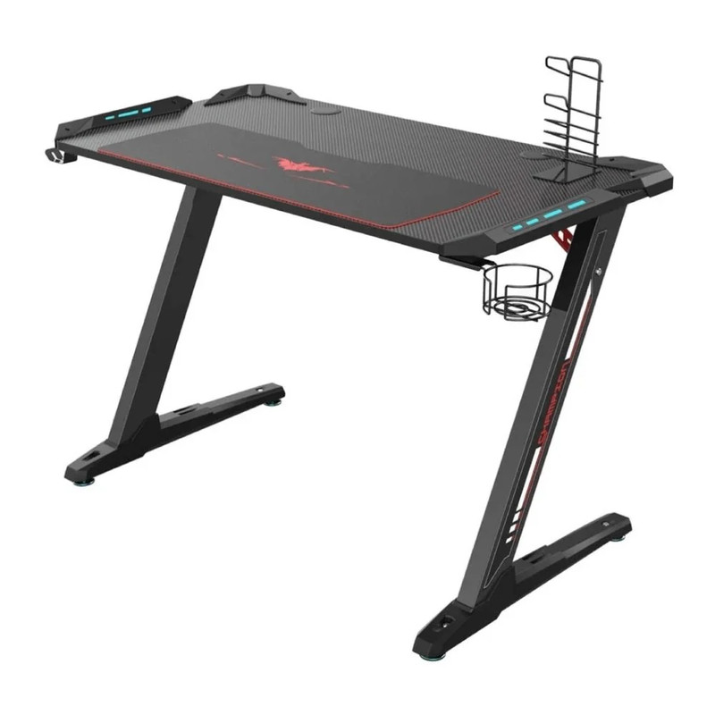 Eureka Z1-S Pro Gaming Desk with RGB Lights - Black - طاولة